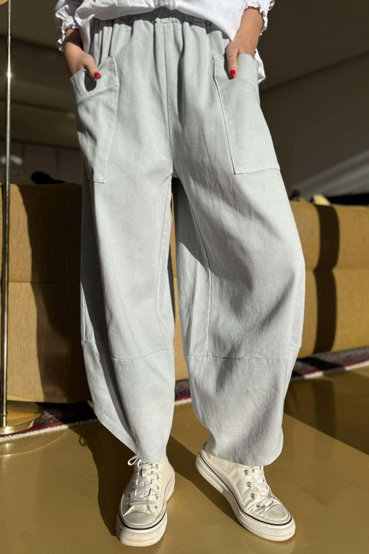 Gaberdine Shelby Barrel Pant Dove